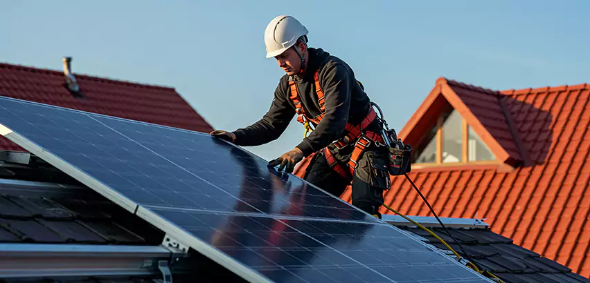 Solar Panels on Steel Roof Installation in Bloomington